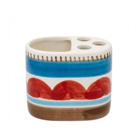Handmade ceramic sicilian Toothbrush Holder de simone pottery Lampedusa Handmade ceramic sicilian Toothbrush Holder de simone pottery Lampedusa